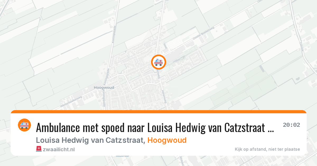 Ambulance met spoed naar Louisa Hedwig van Catzstraat in Hoogwoud — 6 jul 2026