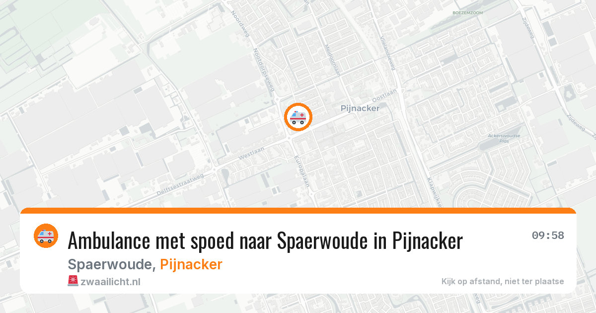Ambulance met spoed naar Spaerwoude in Pijnacker — 14 apr 2026