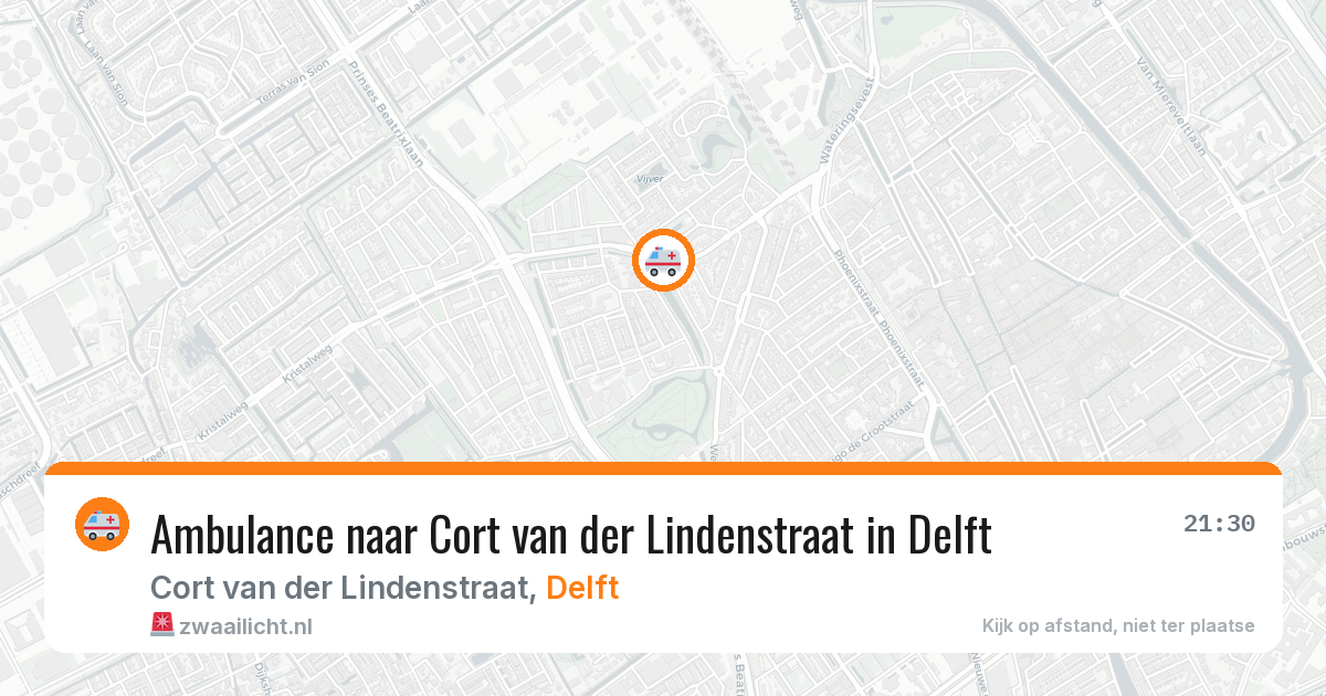 Ambulance naar Cort van der Lindenstraat in Delft — 16 jun 2026
