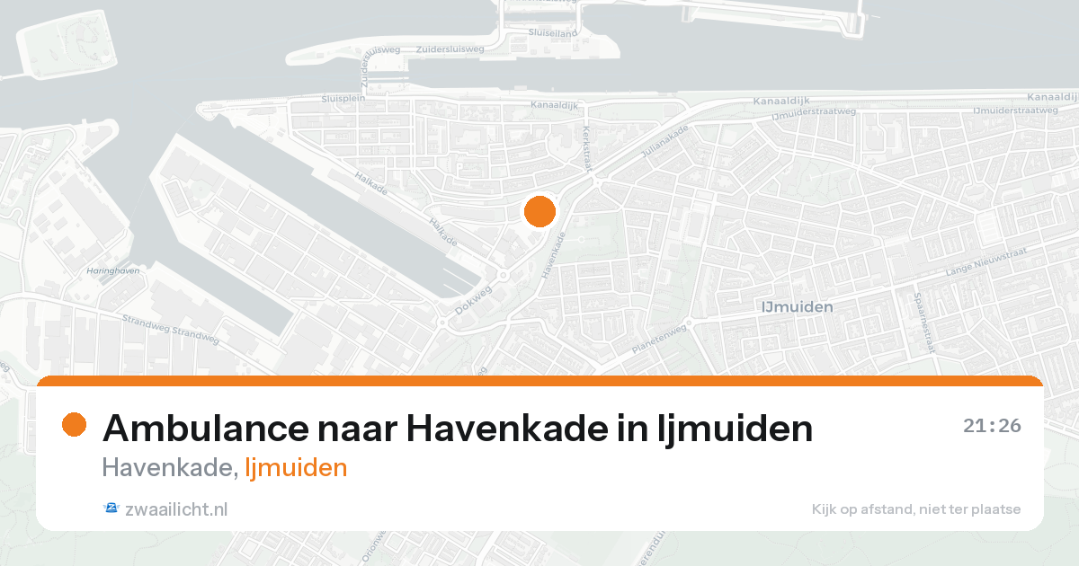 Ambulance naar Havenkade in Ijmuiden — 15 aug 2026