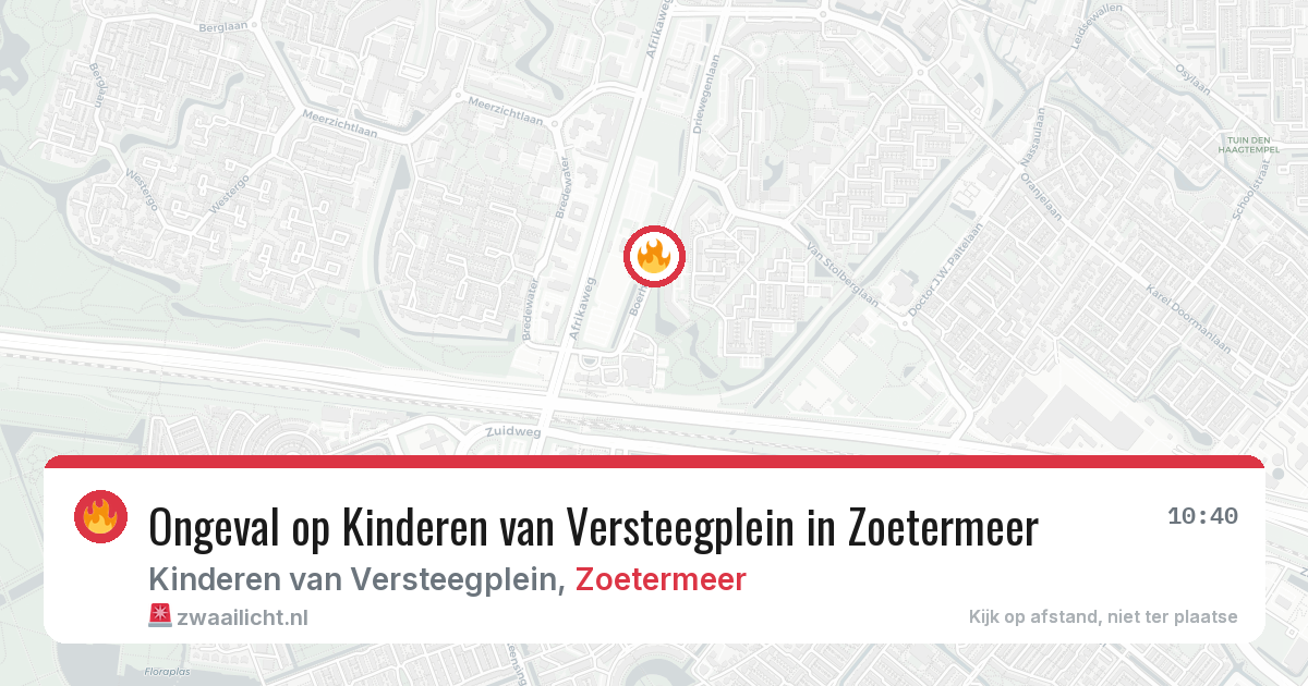 Ongeval op Kinderen van Versteegplein in Zoetermeer — 26 jul 2026