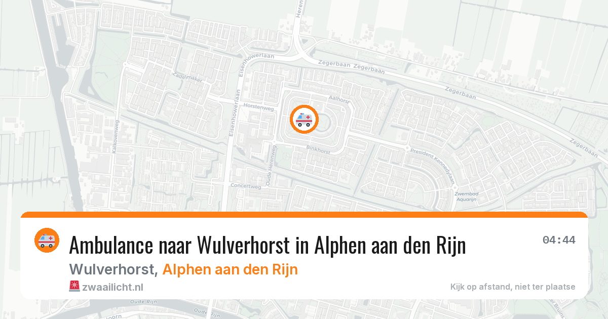 Ambulance naar Wulverhorst in Alphen aan den Rijn — 20 mrt 2026