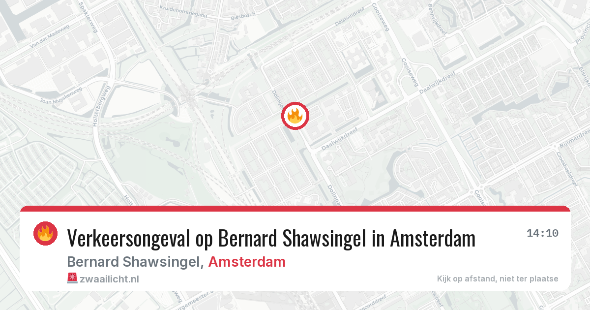 Verkeersongeval op Bernard Shawsingel in Amsterdam — 22 mei 2026
