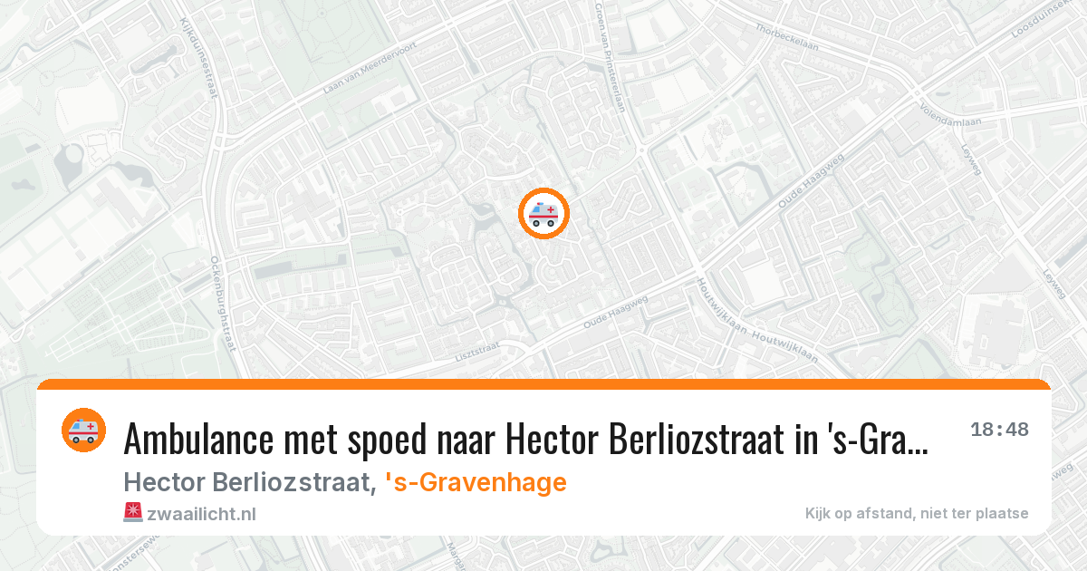 Ambulance met spoed naar Hector Berliozstraat in 's-Gravenhage — 4 aug 2026