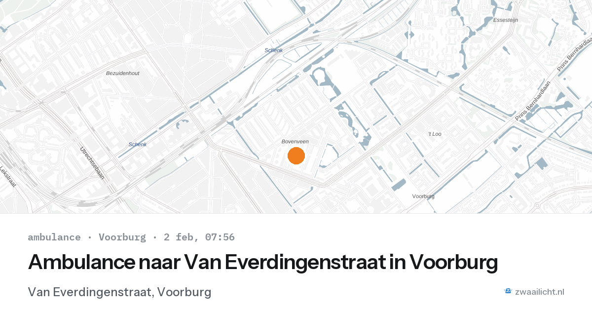 Ambulance naar Van Everdingenstraat in Voorburg — 2 feb 2026