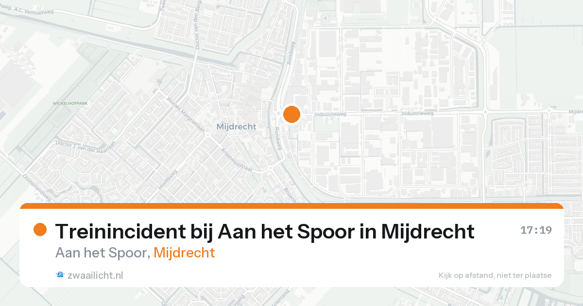Treinincident bij Aan het Spoor in Mijdrecht — 18 aug 2026