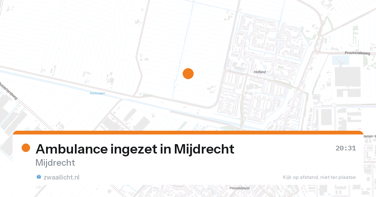 Ambulance ingezet in Mijdrecht — 26 aug 2026