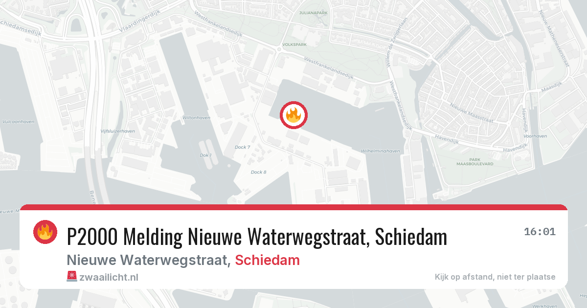 P2000 Melding Nieuwe Waterwegstraat, Schiedam — 23 jun 2026