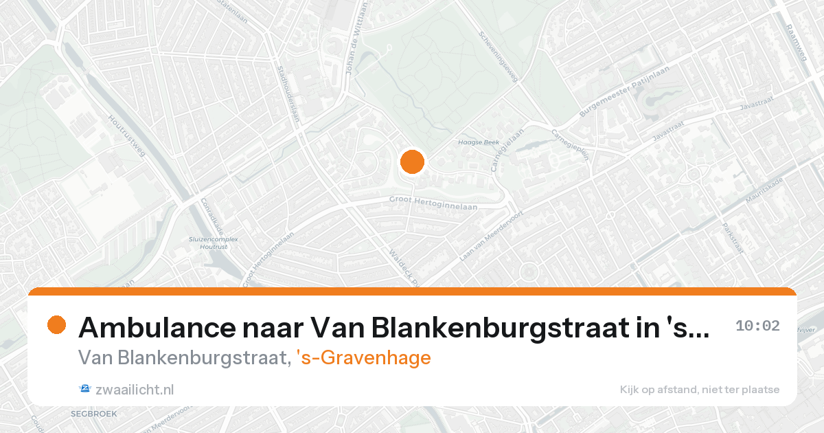 Ambulance naar Van Blankenburgstraat in 's-Gravenhage — 26 aug 2026