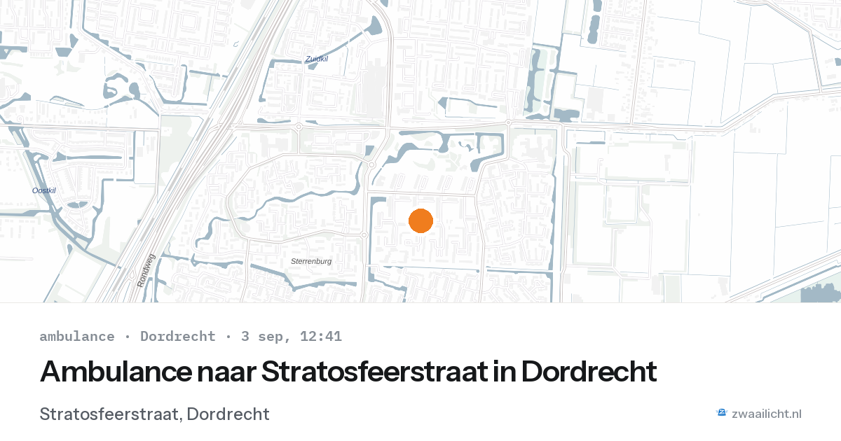 Ambulance naar Stratosfeerstraat in Dordrecht — 3 sep 2026