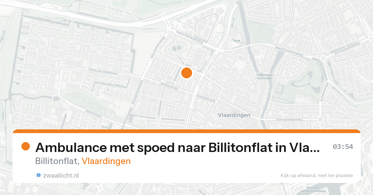 Ambulance met spoed naar Billitonflat in Vlaardingen — 26 mei 2026