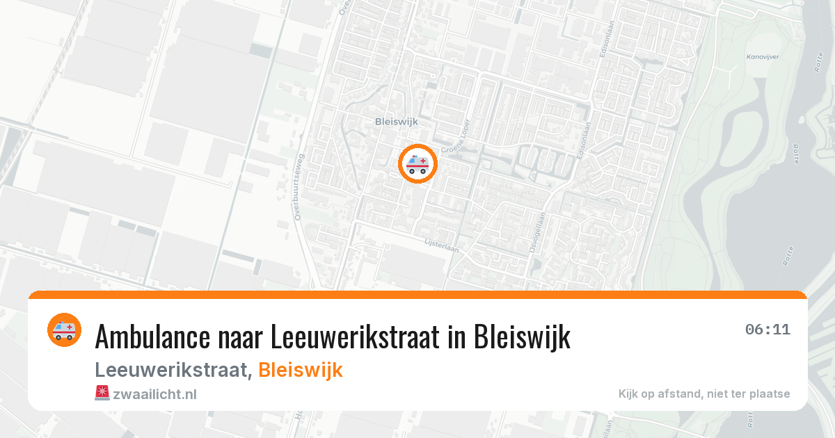 Ambulance naar Leeuwerikstraat in Bleiswijk — 25 jun 2026