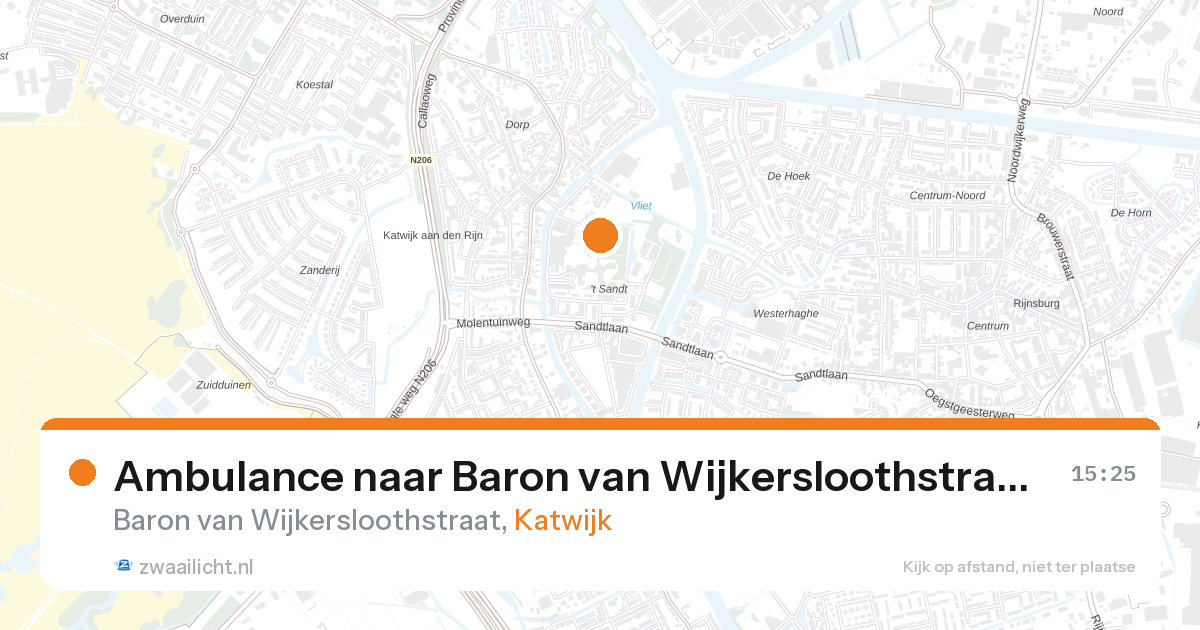 Ambulance naar Baron van Wijkersloothstraat in Katwijk — 4 mei 2026