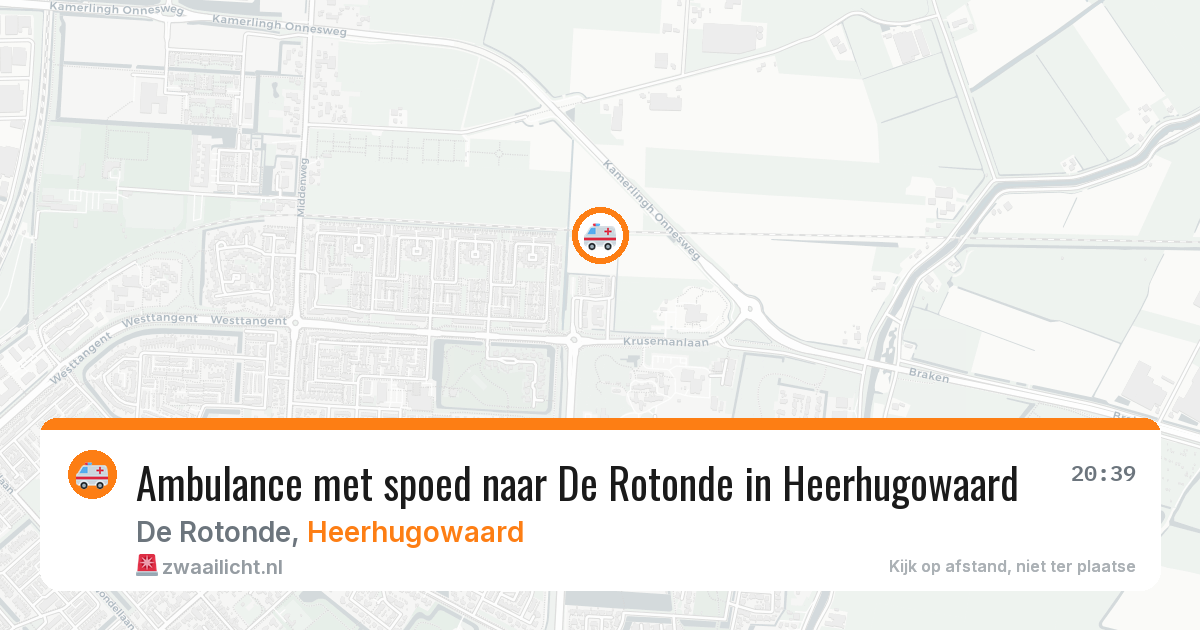 Ambulance met spoed naar De Rotonde in Heerhugowaard — 3 jul 2026