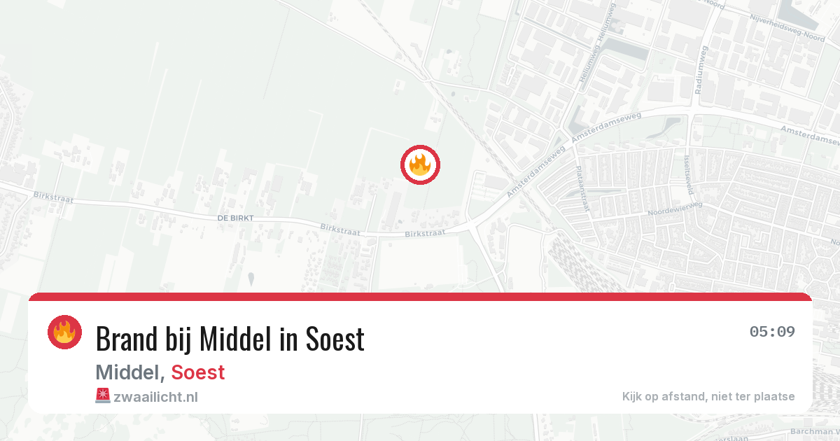 Brand bij Middel in Soest — 1 mei 2026