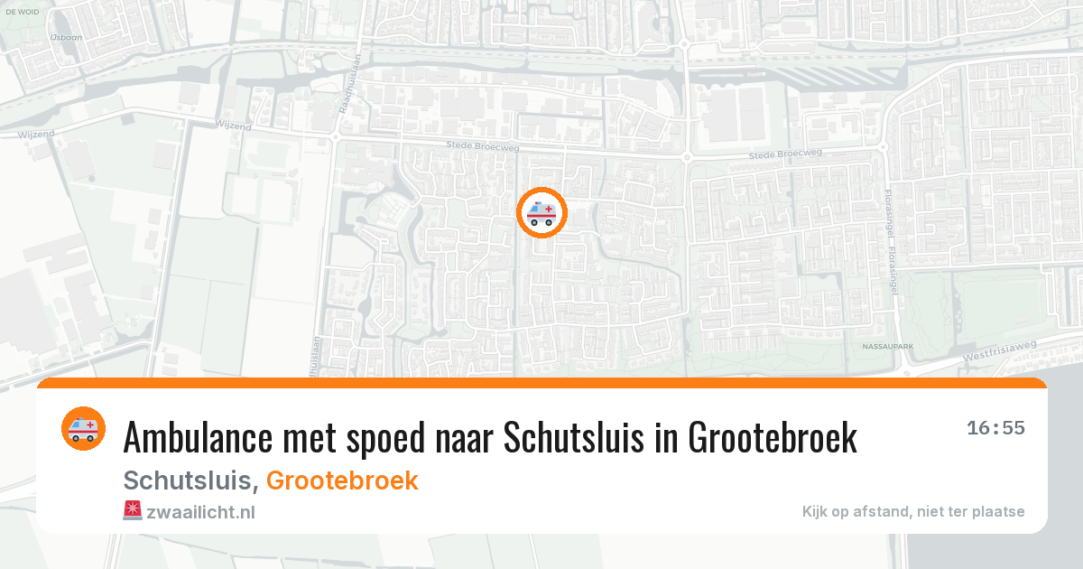 Ambulance met spoed naar Schutsluis in Grootebroek — 12 feb 2026