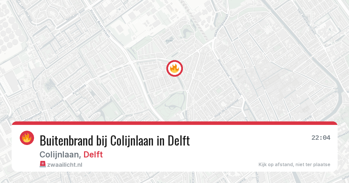 Buitenbrand bij Colijnlaan in Delft — 17 mei 2026