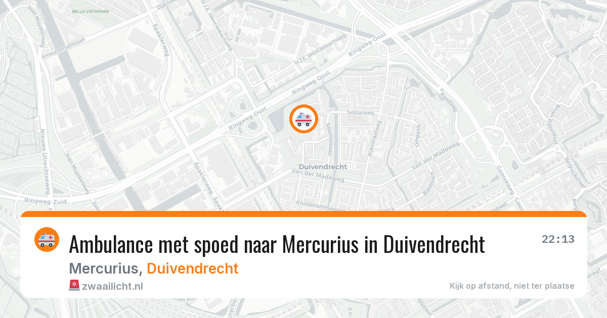 Ambulance met spoed naar Mercurius in Duivendrecht — 9 apr 2026