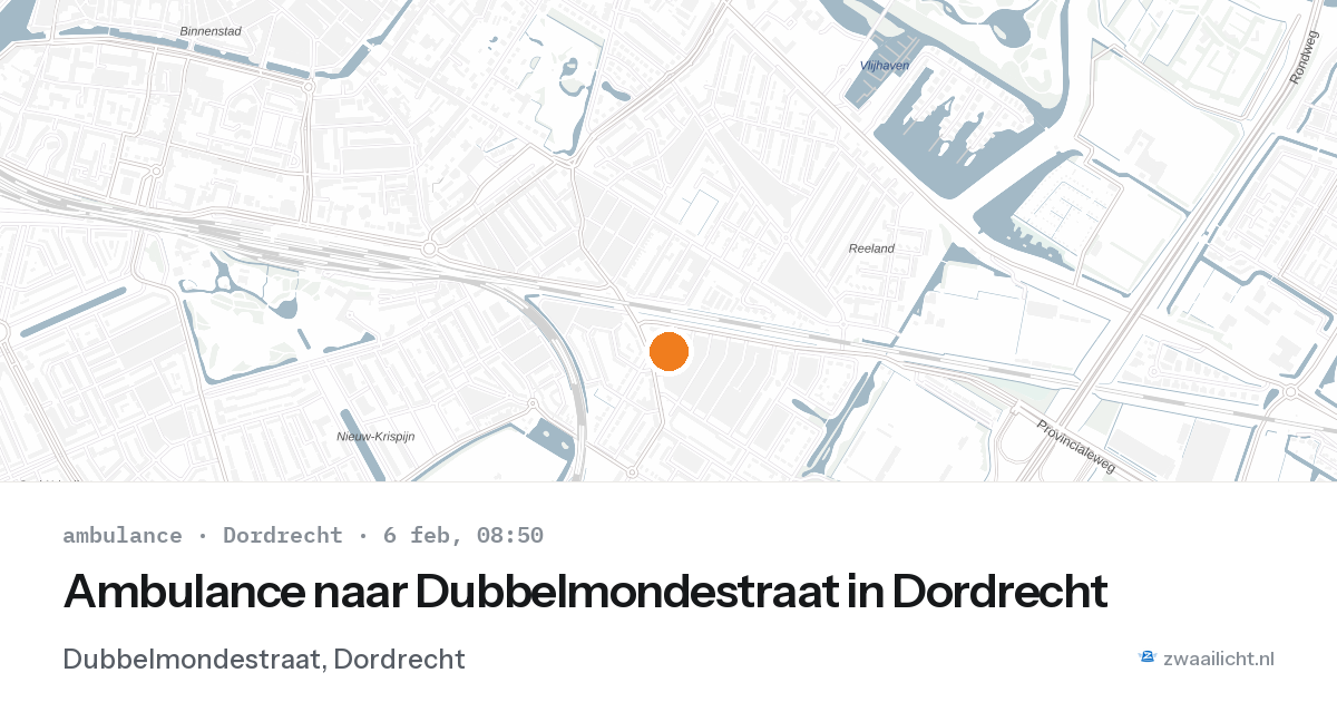 Ambulance naar Dubbelmondestraat in Dordrecht — 6 feb 2026