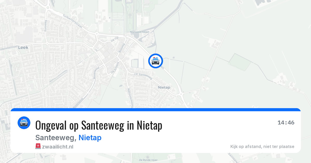 Ongeval op Santeeweg in Nietap — 3 apr 2026