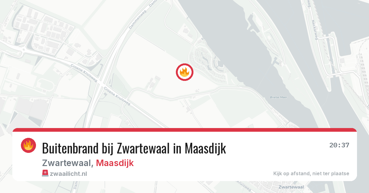 Buitenbrand bij Zwartewaal in Maasdijk — 6 apr 2026