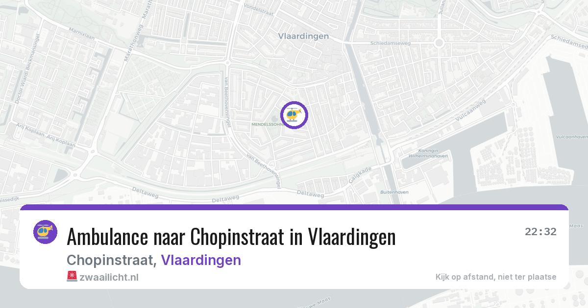 Ambulance naar Chopinstraat in Vlaardingen — 23 jun 2026