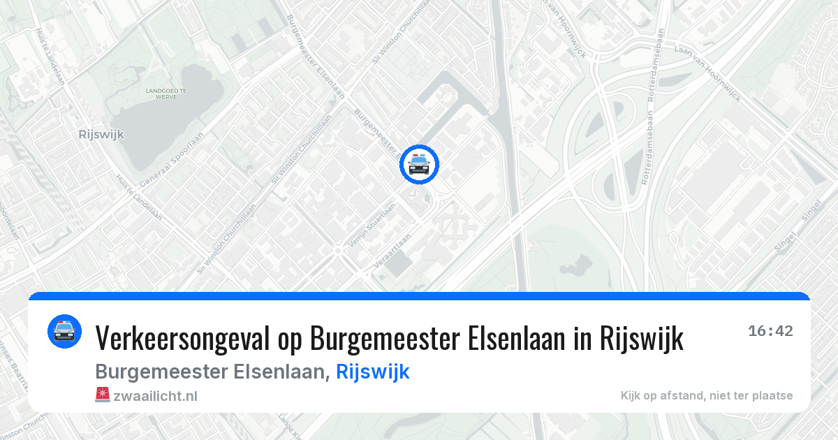 Verkeersongeval op Burgemeester Elsenlaan in Rijswijk — 11 mrt 2026