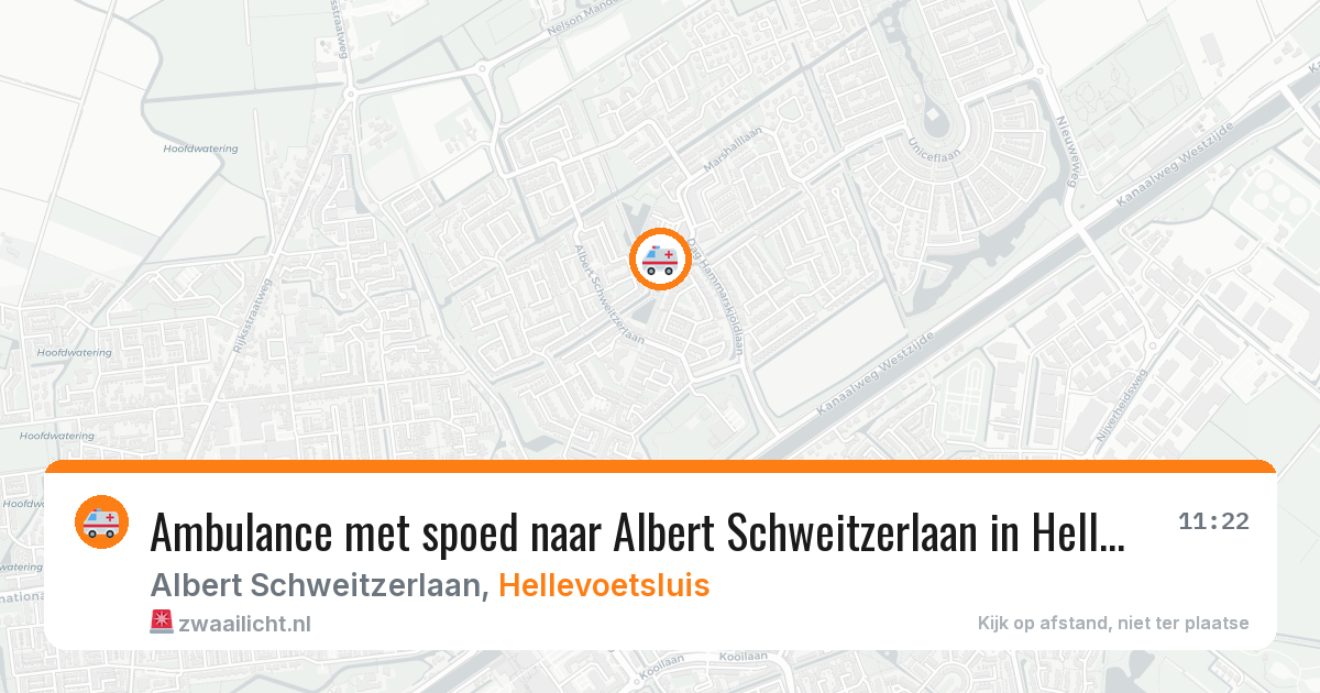 Ambulance met spoed naar Albert Schweitzerlaan in Hellevoetsluis — 30 jul 2026