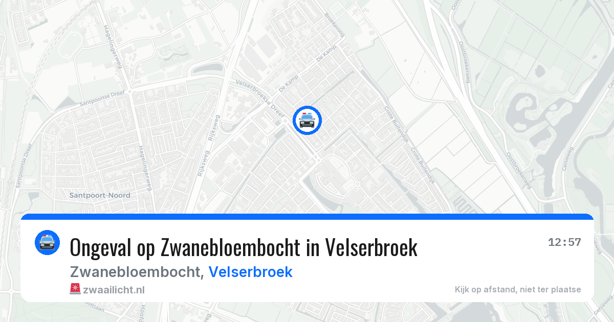 Ongeval op Zwanebloembocht in Velserbroek — 5 jul 2026
