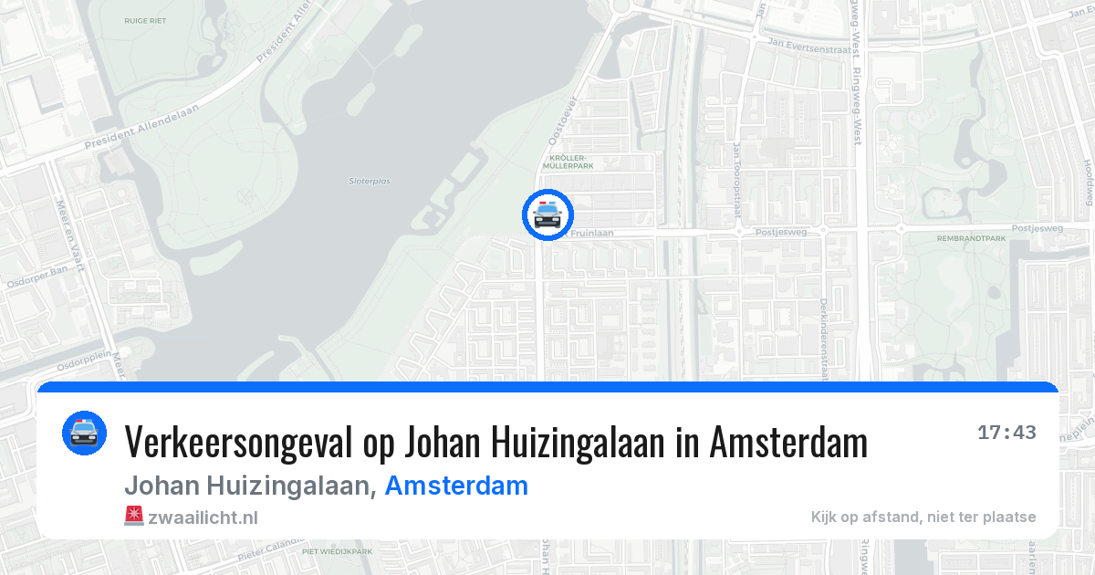 Verkeersongeval op Johan Huizingalaan in Amsterdam — 5 mrt 2026