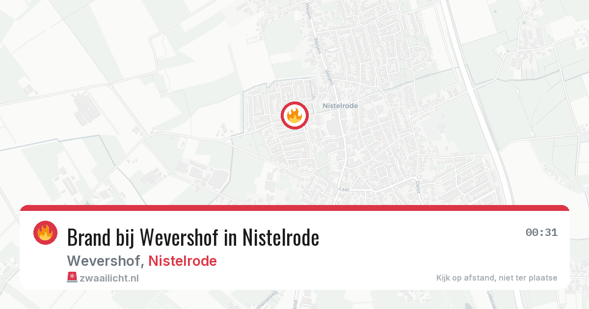 Brand bij Wevershof in Nistelrode — 2 aug 2026