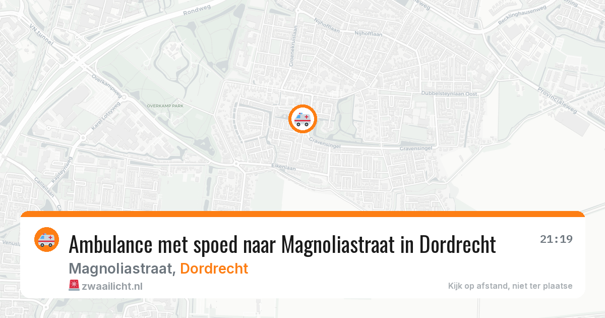 Ambulance met spoed naar Magnoliastraat in Dordrecht — 8 aug 2026