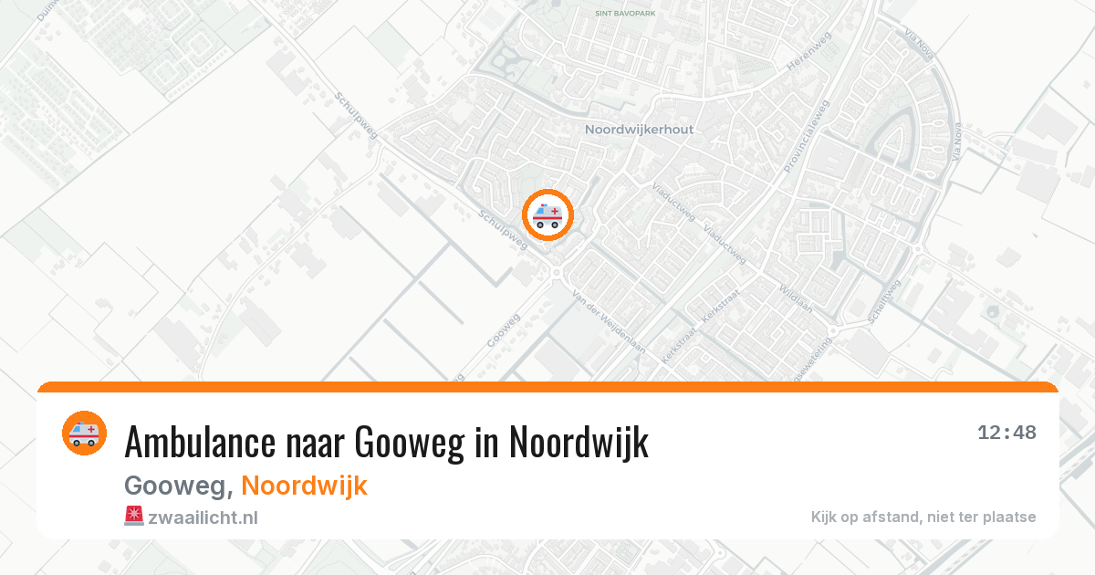 Ambulance naar Gooweg in Noordwijk — 27 jun 2026