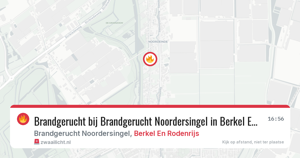 Brandgerucht bij Brandgerucht Noordersingel in Berkel En Rodenrijs — 8 feb 2026
