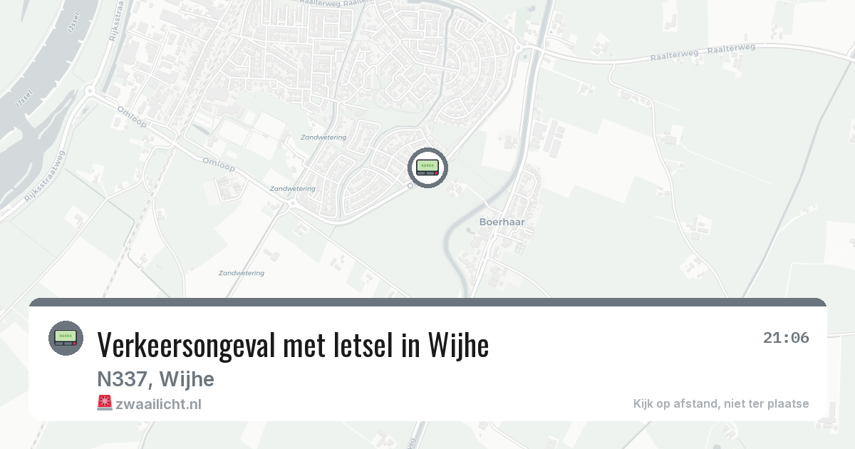 Verkeersongeval met letsel in Wijhe — 8 jul 2026