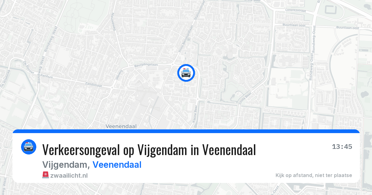 Verkeersongeval op Vijgendam in Veenendaal — 14 mrt 2026