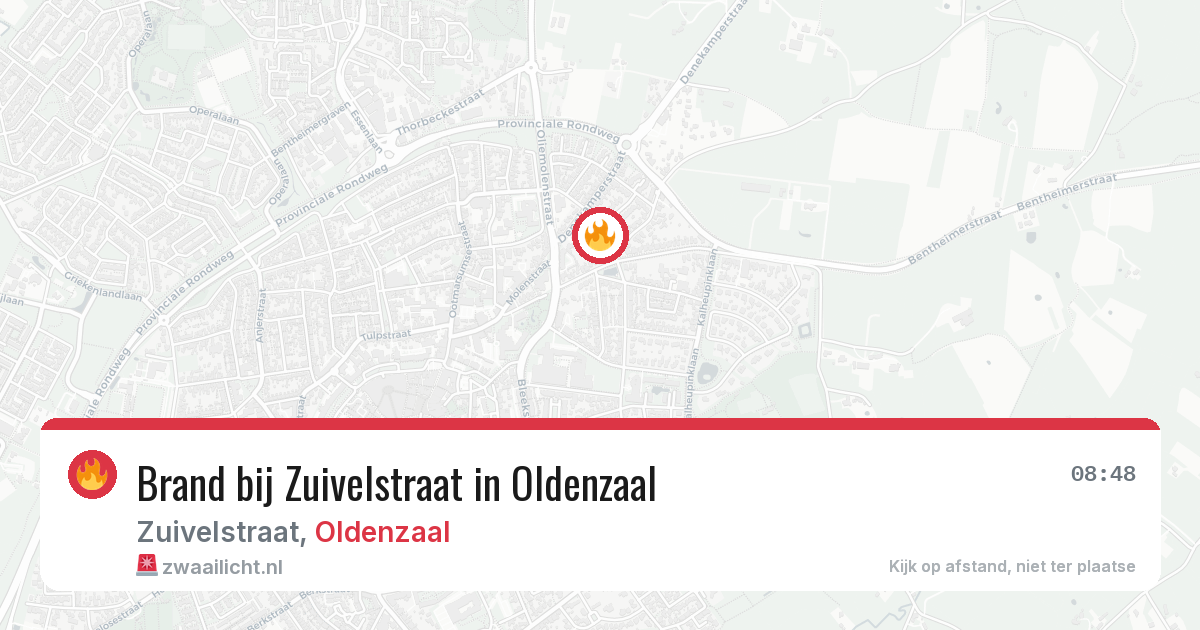 Brand bij Zuivelstraat in Oldenzaal — 28 mei 2026