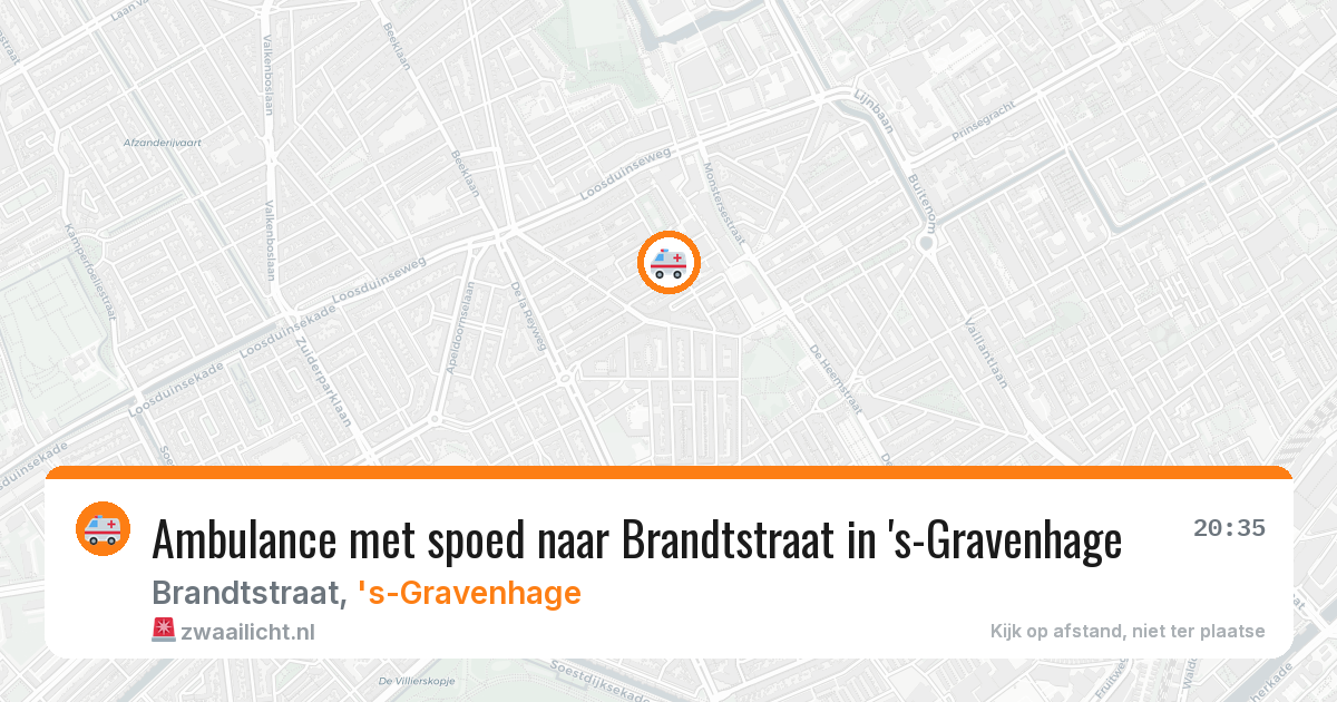 Ambulance met spoed naar Brandtstraat in 's-Gravenhage — 15 jun 2026