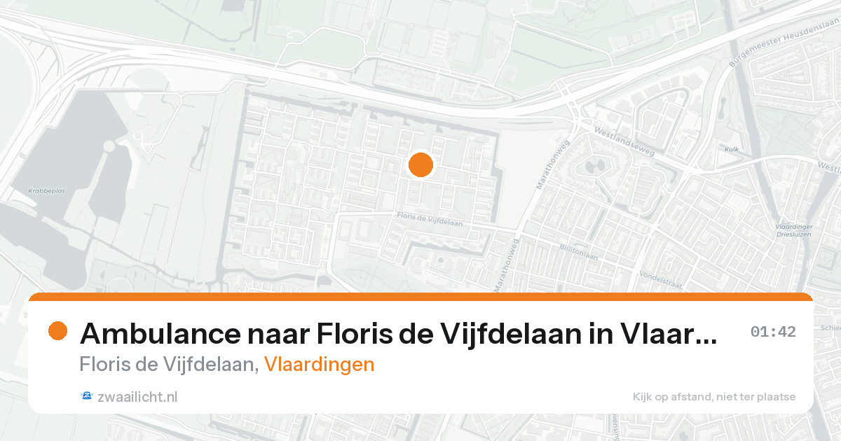 Ambulance naar Floris de Vijfdelaan in Vlaardingen — 22 aug 2026