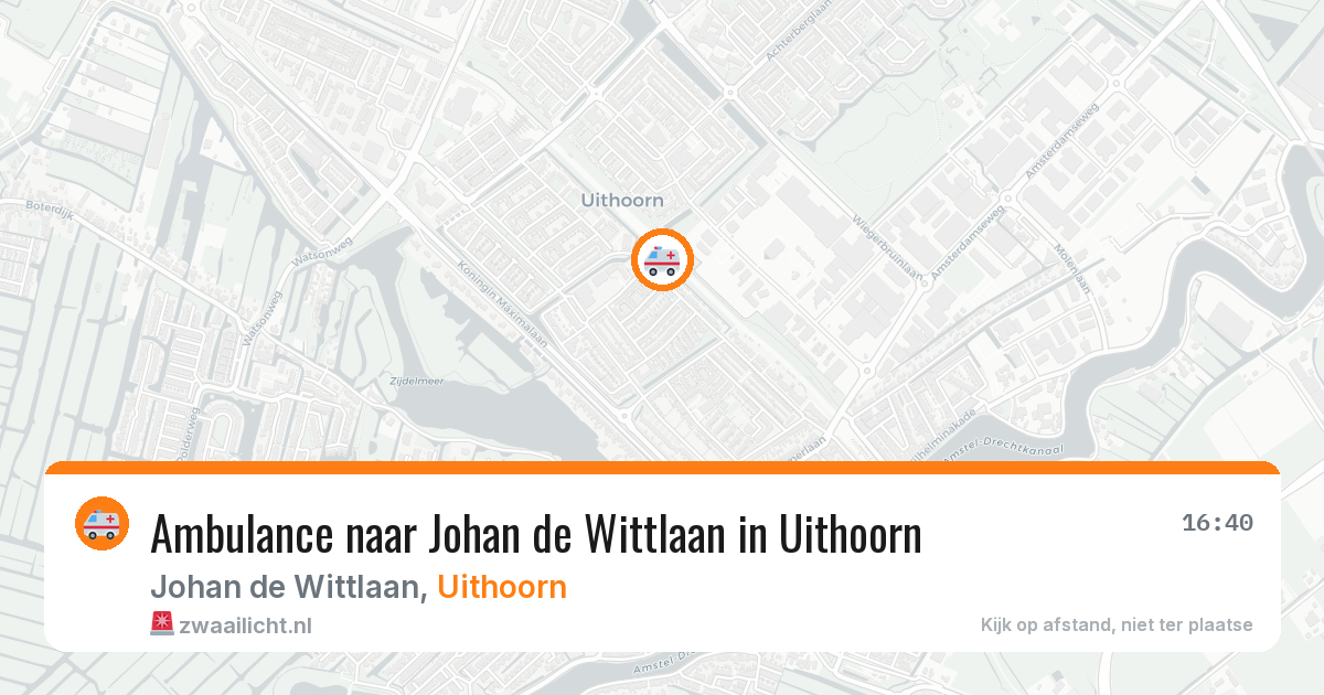 Ambulance naar Johan de Wittlaan in Uithoorn — 5 jul 2026