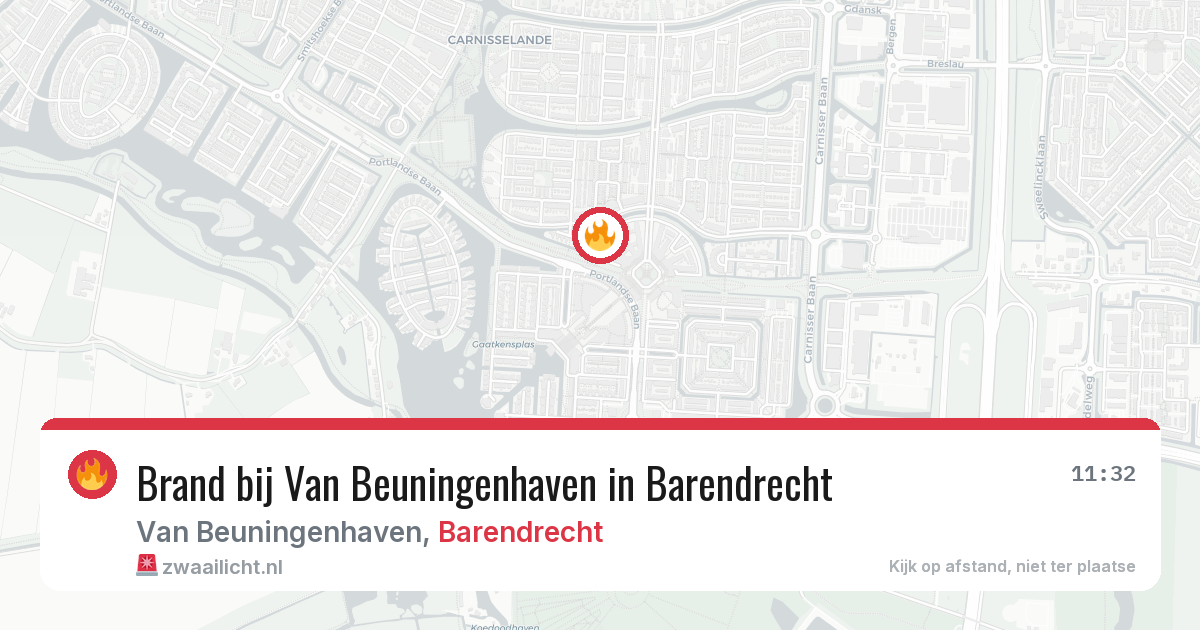 Brand bij Van Beuningenhaven in Barendrecht — 11 aug 2026