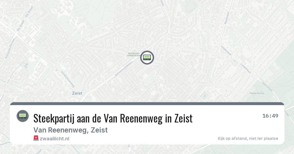 Steekpartij aan de Van Reenenweg in Zeist — 28 jun 2026