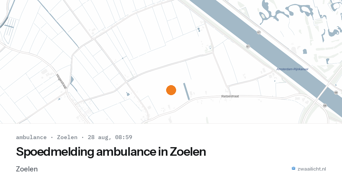 Spoedmelding ambulance in Zoelen — 28 aug 2026