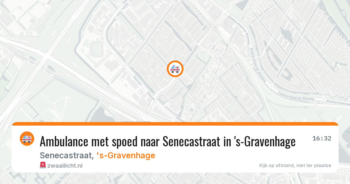 Ambulance met spoed naar Senecastraat in 's-Gravenhage — 9 aug 2026