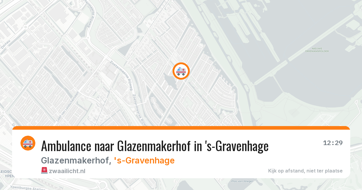 Ambulance naar Glazenmakerhof in 's-Gravenhage — 25 jun 2026
