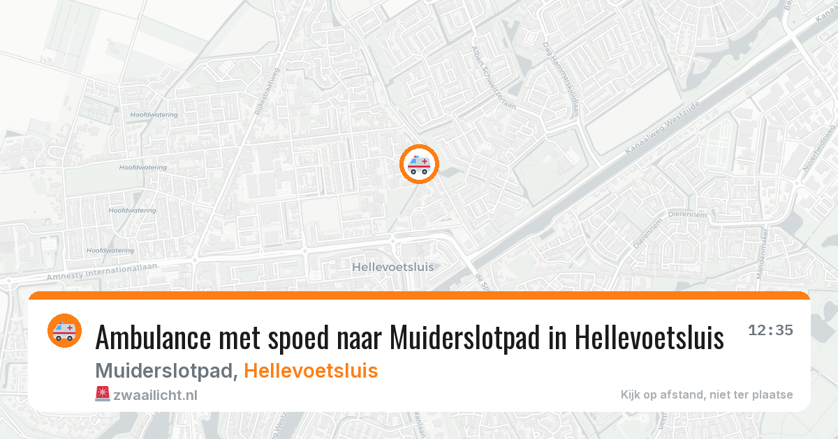 Ambulance met spoed naar Muiderslotpad in Hellevoetsluis — 5 jun 2026