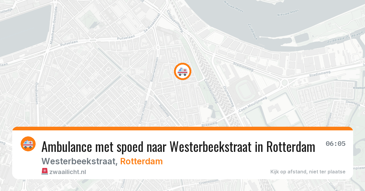 Ambulance met spoed naar Westerbeekstraat in Rotterdam — 23 mrt 2026