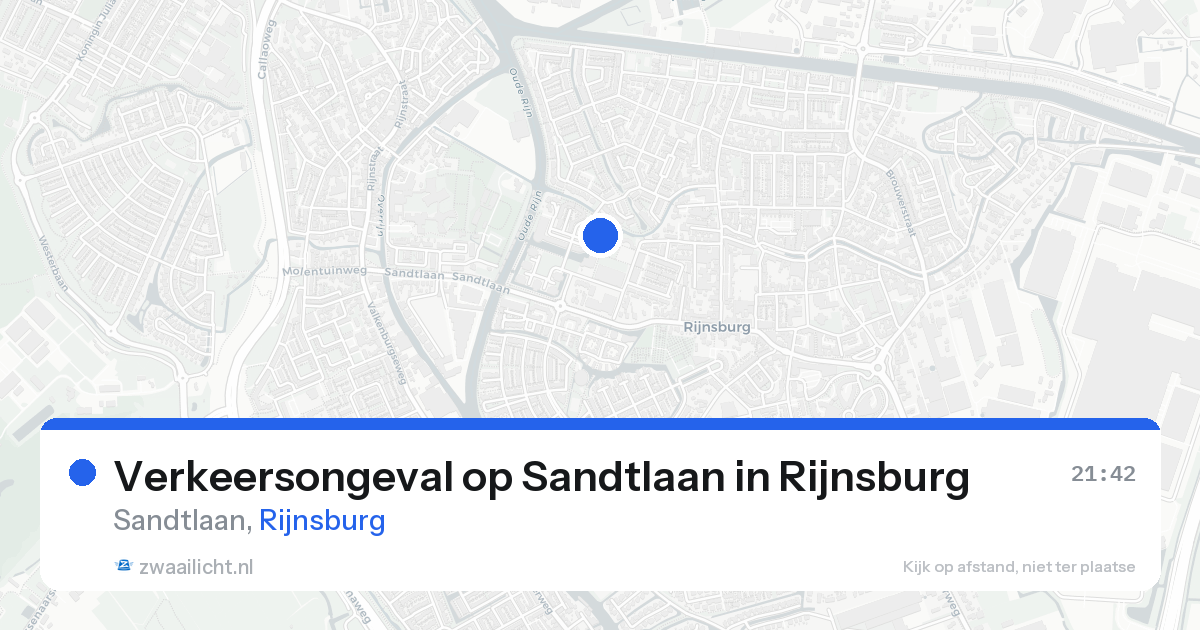 Verkeersongeval op Sandtlaan in Rijnsburg — 13 aug 2026