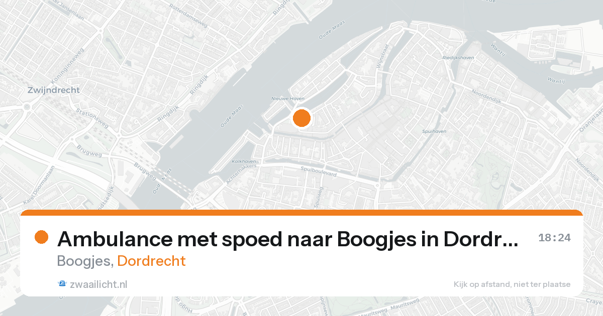 Ambulance met spoed naar Boogjes in Dordrecht — 17 aug 2026