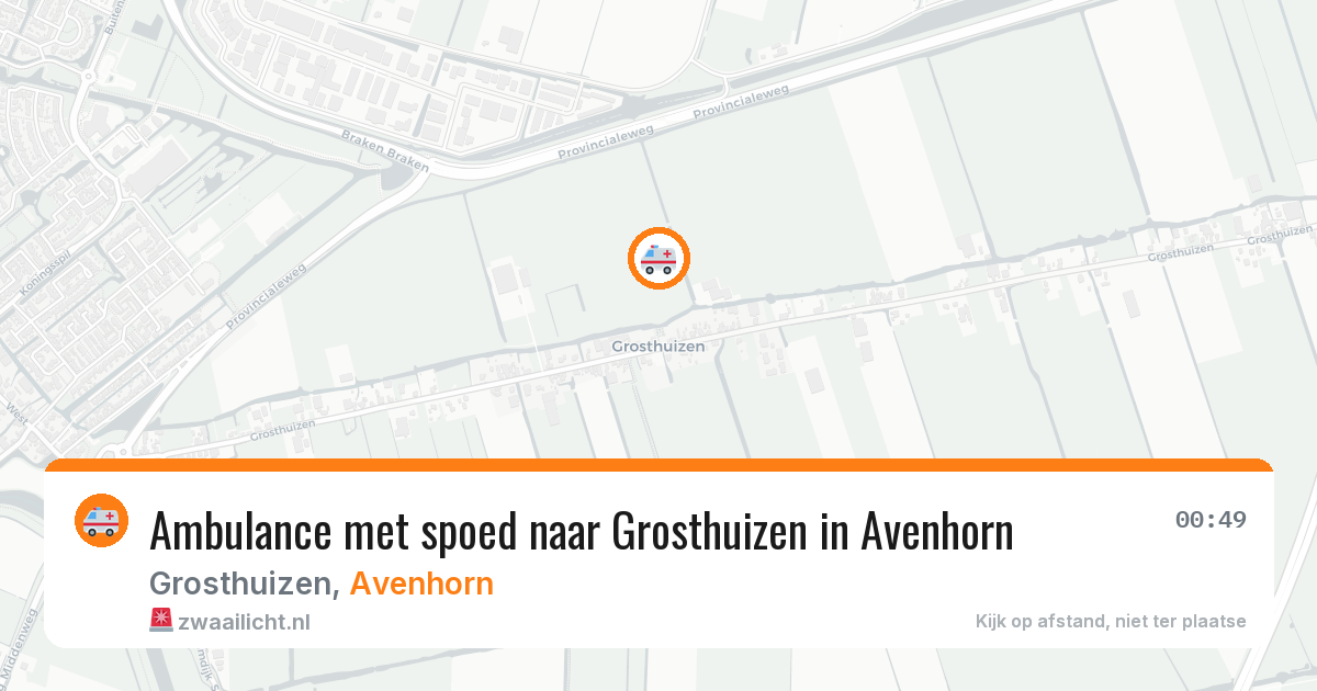 Ambulance met spoed naar Grosthuizen in Avenhorn — 19 mei 2026
